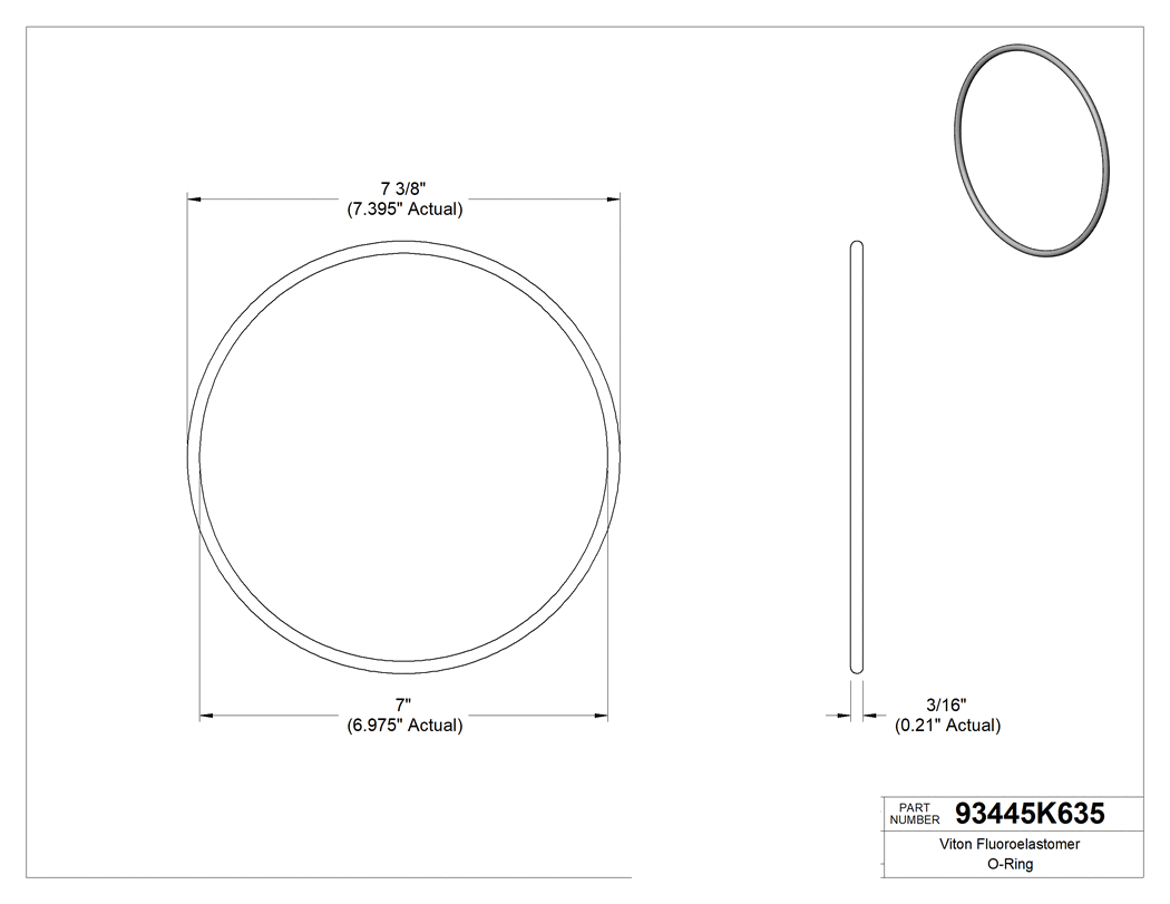 Technical drawing - 93445K635